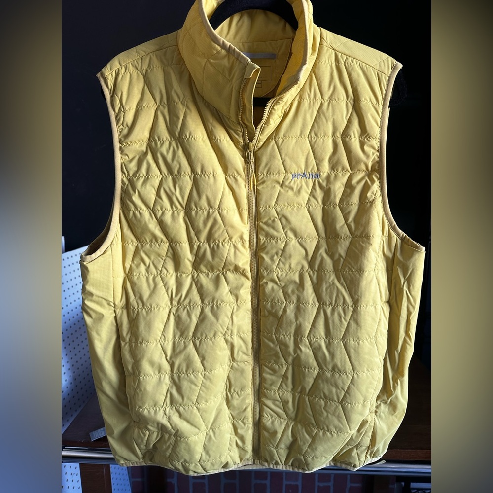 PrAna Yellow Quilted Vest